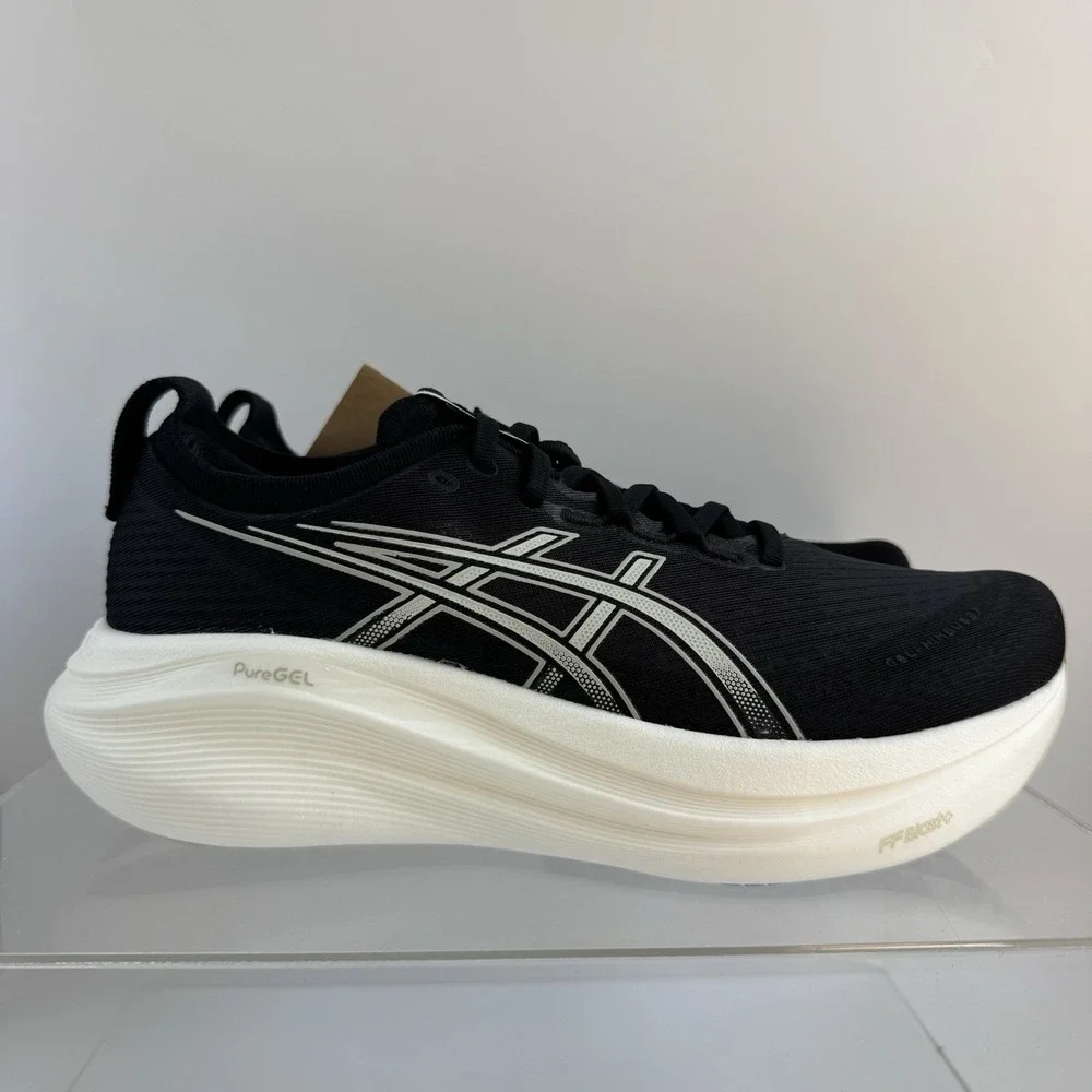 Brand New ASICS Gel Nimbus 27 Black Lake Grey 1011B958 Running Men's Size 8